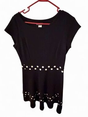 Rodan Cutout Mini Dress in Black Size Large Like New